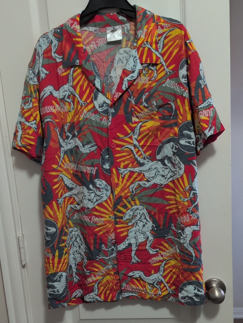 Jurassic Park Button Down Men's Shirt